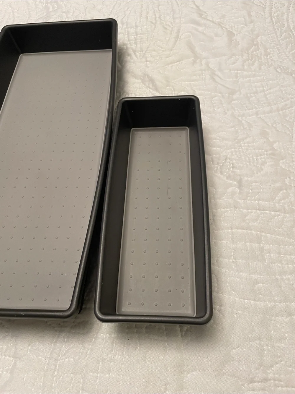 Set of 3 MADESMART Gray Drawer Organizers Bins Lightly Used Great Condition